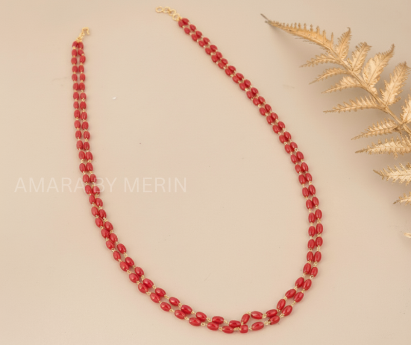 Maala 2 Layered - Chilli Red AM13026