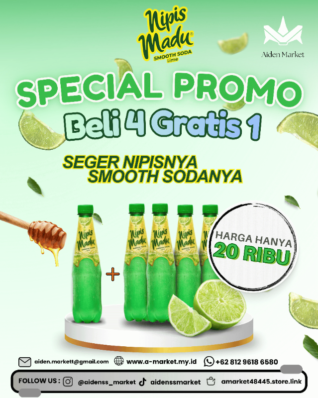 Lemon Nipis Madu Soda Drink Isi 4 + 1