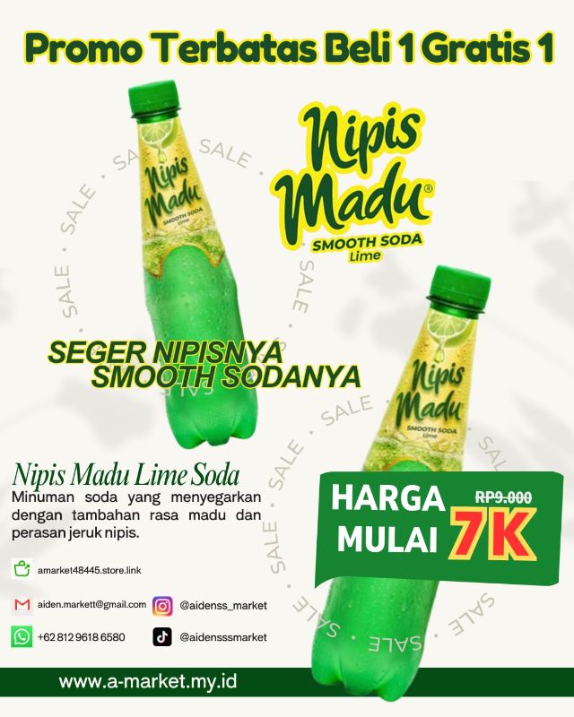 Lemon Nipis Madu Soda Drink  isi 1 + 1