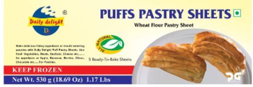 Daily Delight PUFFS PASTRY SHEET 530 gms