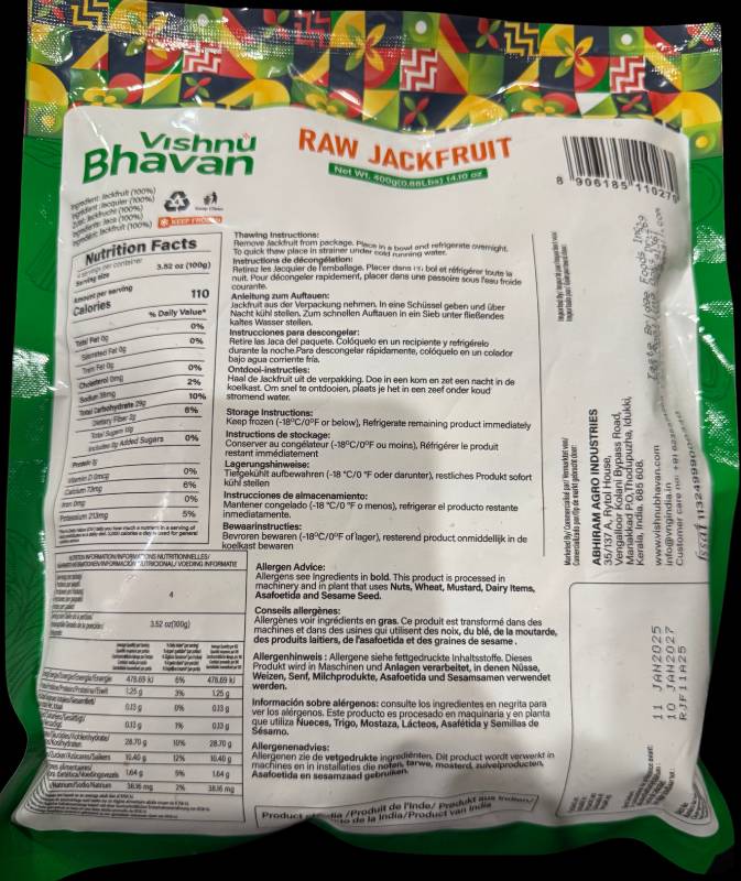 Vishnu Bhava Jack Fruit Green  Whole