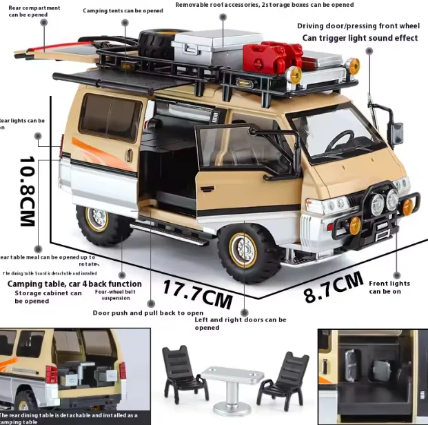 1:24 Diecast Mitsubishi Delica Van Model (M358)