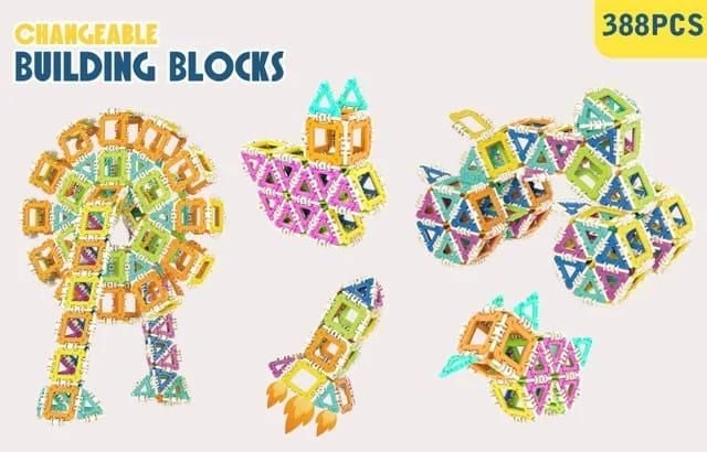 Changeable Building Blocks Best Learning Different Shapes 388pcs (666-6 )