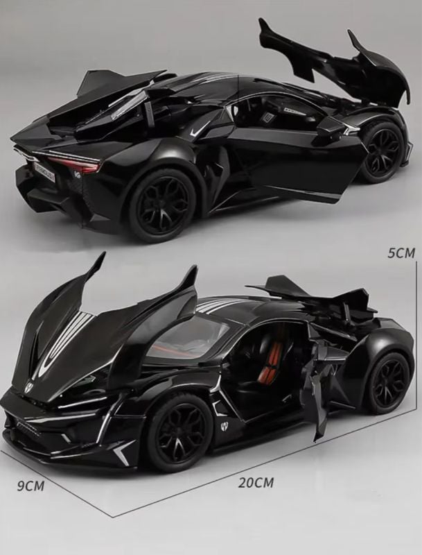 1:24 Fast & Furious Car Lykan Hypersport High quality High Detail interior & Exterior Sounds light Best Gift Collector lover car KT (K240A11)