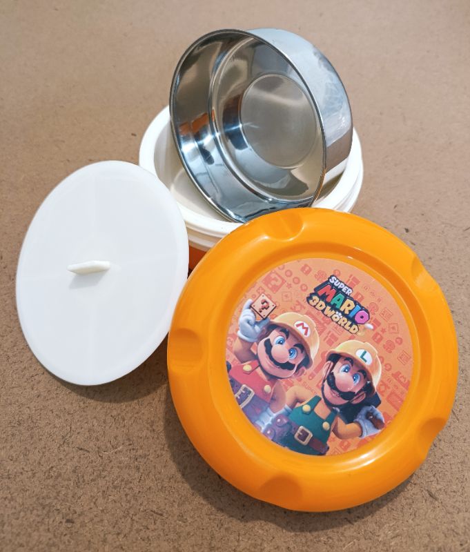 Appollo Pasta Lunch Box Super Mario Double layer Stainless Steel BPA Free