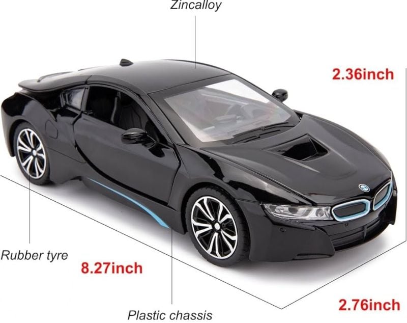 1:24 scale BMW i8 alloy diecast model car (2201P-11)