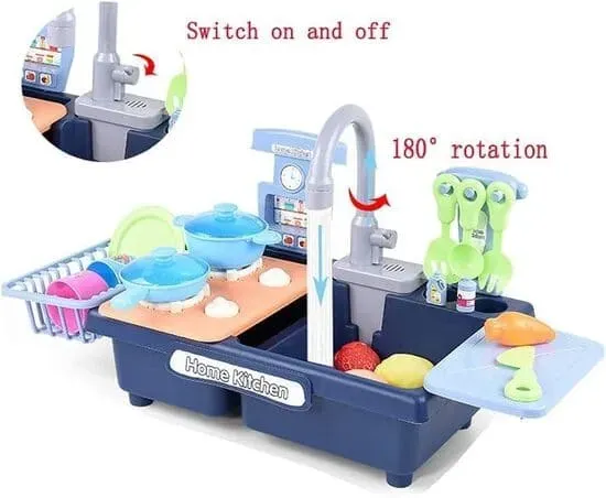 An electric toy kitchen sink set for girls (216 SINK)