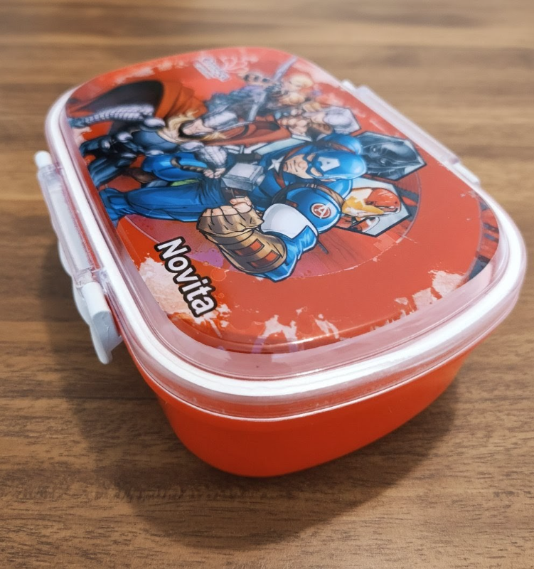 Lunch Box Avengers Heroes Novita Omega brand high quality plastic BPA free
