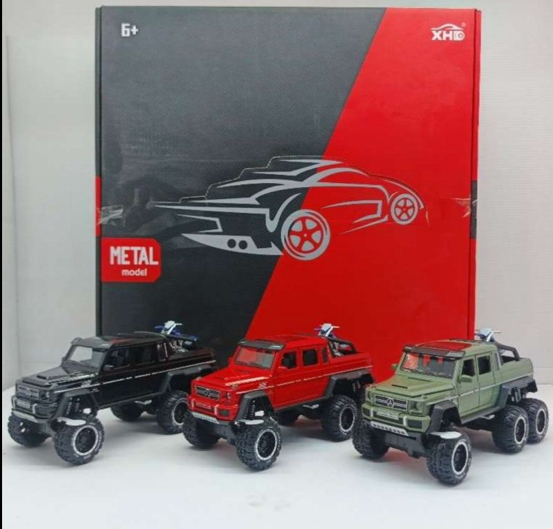 1:28 Mercedes-Benz G63 AMG 6x6 Diecast Model Car With Motorcycle (B3203 )