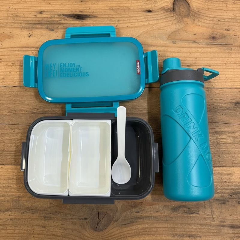 2in1 Big Lunch Box with Bottle Plastic high quality (A357A)