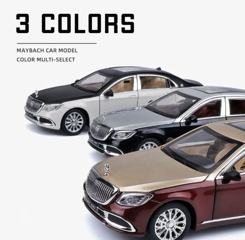 1:24 Mercedes-Maybach S600 Diecast Car Toy with Lights and Music (CZ137AD)