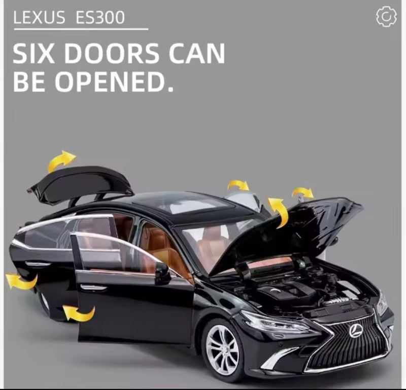 1:24 LEXUS ES300 Alloy Car Model Diecast & Toy Vehicles Metal Car Model Simulation Sound and Light Collection Toy Gift Box pack TM (1901-14)