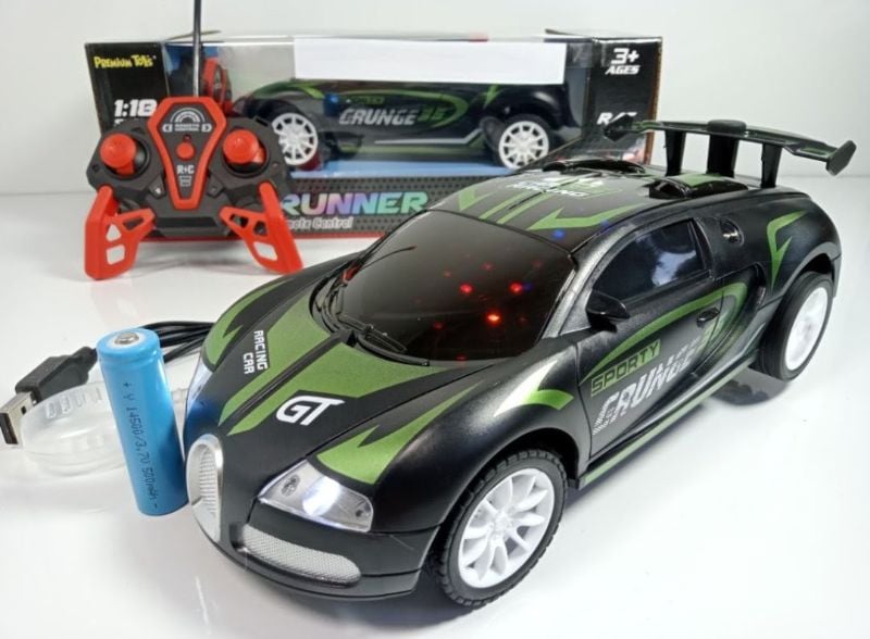 1:18 Scale 3in1 Spray Runner RC Car Rechargeable, 3D lights and Spray smoke KT(6507CH)