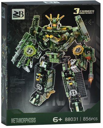 Sluban Transforming Build Block set 3in1 Robot Tank Dinosaur 856 pcs (88031A)
