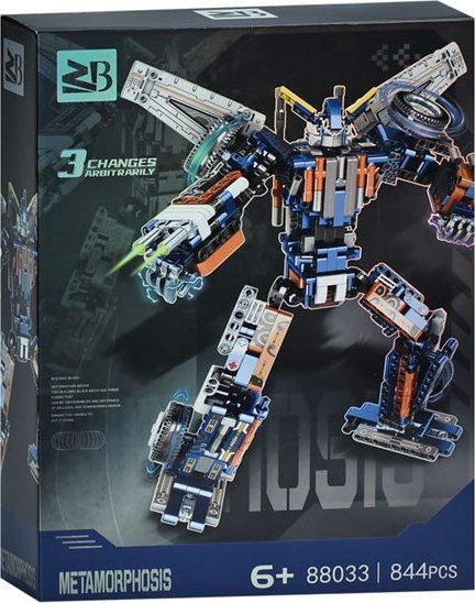 3 Style Transformation Robot Bricks building block set 844pcs (88033A)