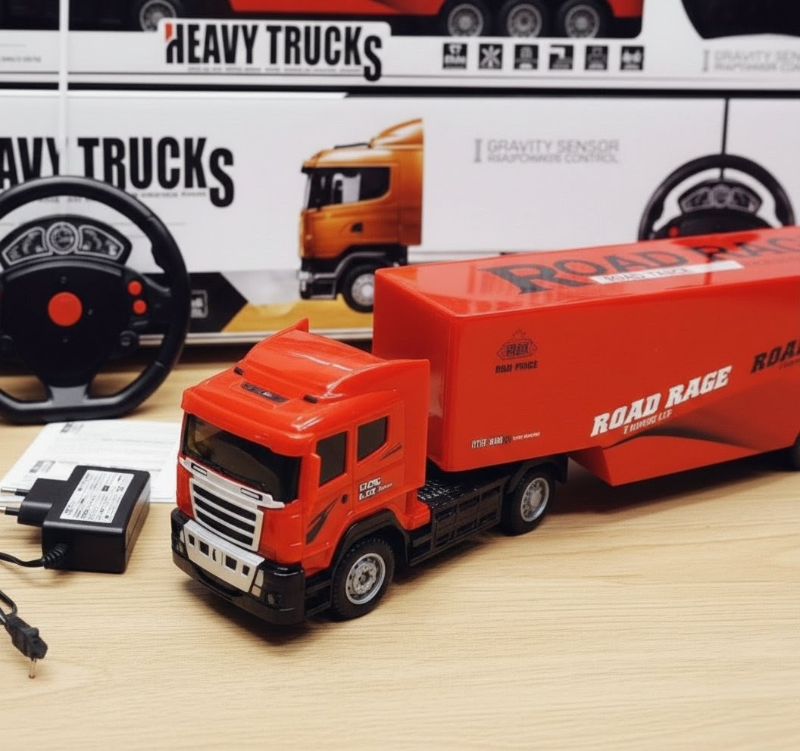 RC Powerful Big Container Truck with multi function light sound diattach parts (9060-20F)