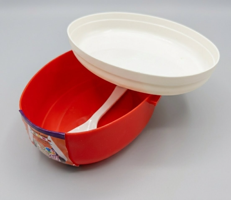 McQueen car Double Compartment Lunch Box Hunter with Tray and Box Handle Spoon