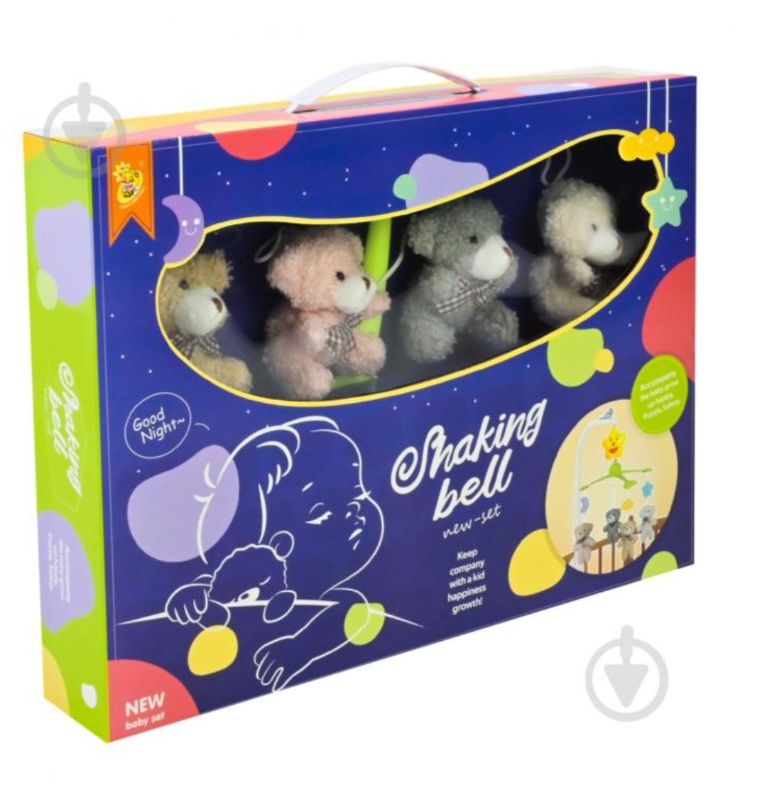 Premier quality Shaking Bell Baby Cot Mobile Musical Hanging Soft Rattle for new born babies KT (D156)