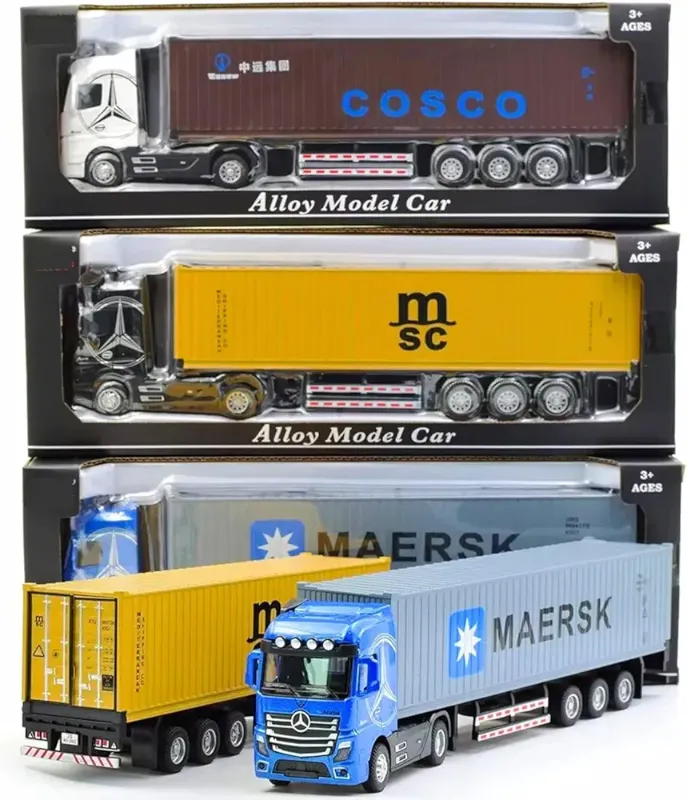 Die-Cast Container Truck Engineering Model Big size(JG2602/5)