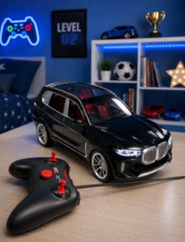 Big BMW X7 Suv 4x4 Off road Remote control 1:14 BMW car model Rechargeable sound light KT (689S-18A)