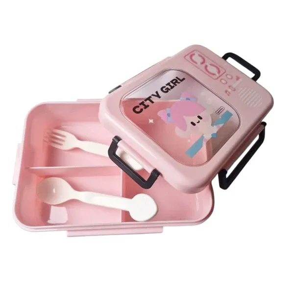 High quality City Girl Radio Lunch box Microwave, BPA Free, Secure Compartment, Leak-Proof Lid (ML-6811)