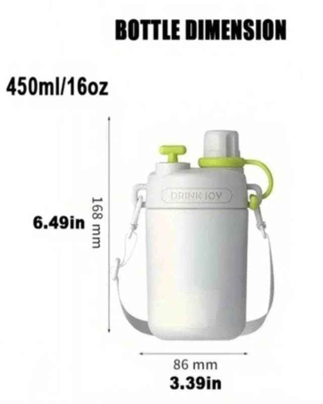 White 316 grade stainless steel water bottle Double-wall vacuum insulation Water Bottle Pastel + Straw + Strap (XB-23113)