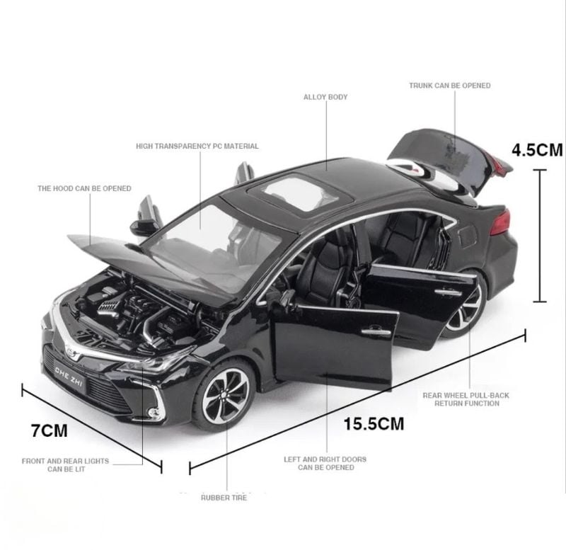 Toyota Corolla Grandi 1:32 Diecast model car display base Gift Toy for kids