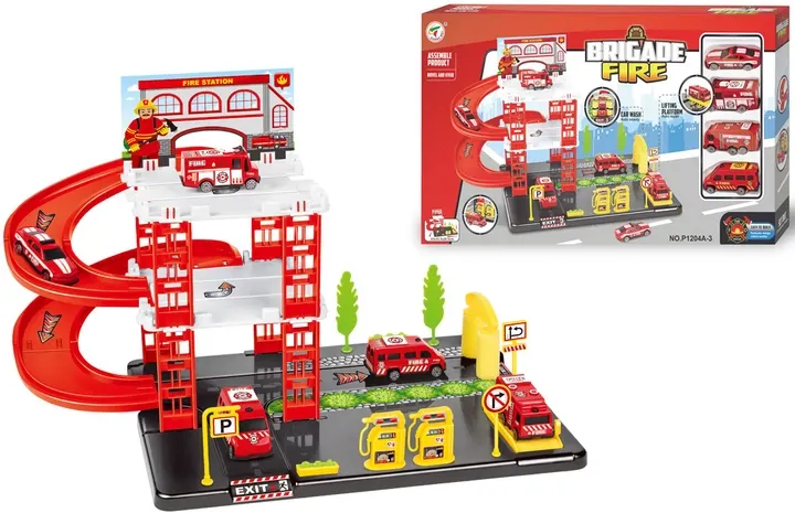 Toyshine Brigade Fire Parking Garage/Station playset (P1204A-3)