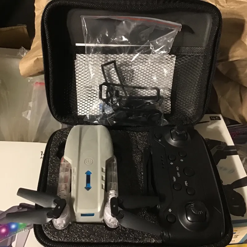 E99 PRO MAX DRONE, USB Charger, WIFI, Camera, Color Lights, 360 Rolling, Auto Return, One Click Control KT (E99D-3)