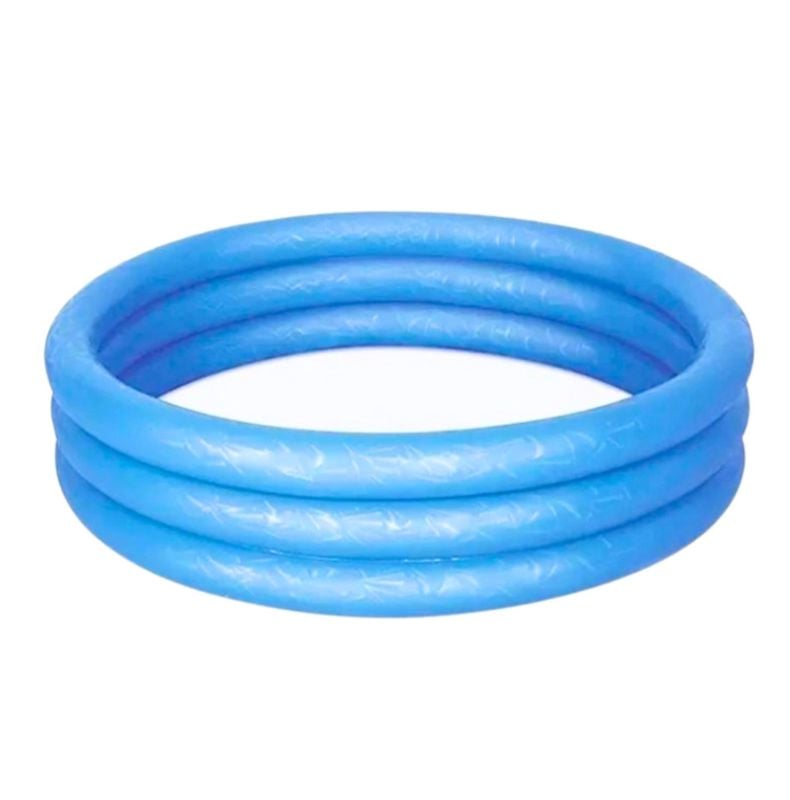 Bestway 3 Ring Inflatable cool embossing Paddling Pool Blue For Kid's - 48 X 10 Inches 2 kids space 0 to 7 age swimming pool TM (51025)