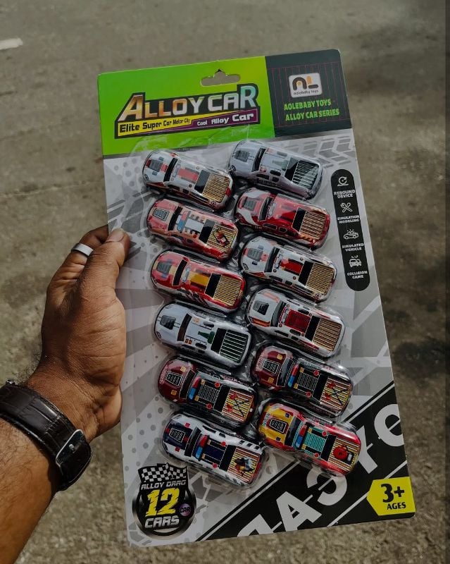Racing 12 Car Alloy Metal body pull back Gift set for children (898-29B)