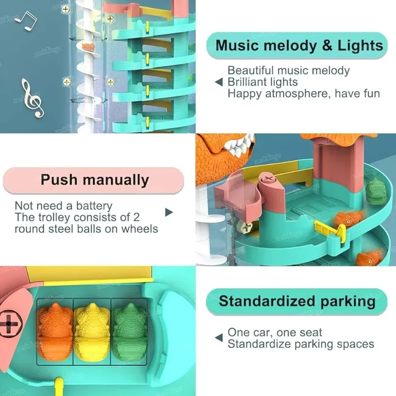 Track Parking Dinosaur toy set (XDL588-6)