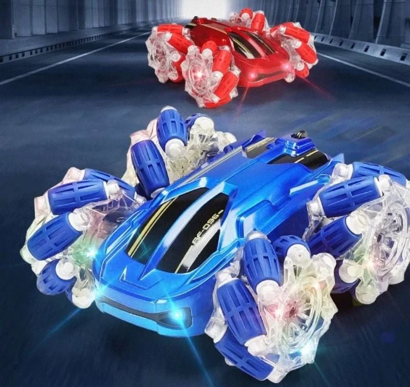 2.4G 4WD Remote Control Car Double-sided with Lights Drift RC Toys Stunt Car Climbing (CX81)