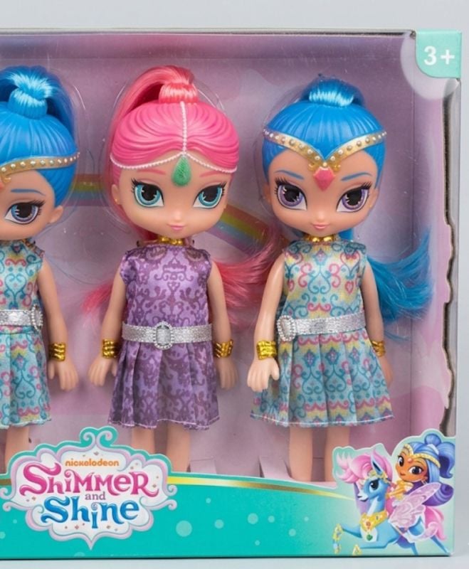 9 inch Tall Shimmer and Shine Genie Beach Dolls Character figure movable joint soft face hard plastic body KM (PL056)