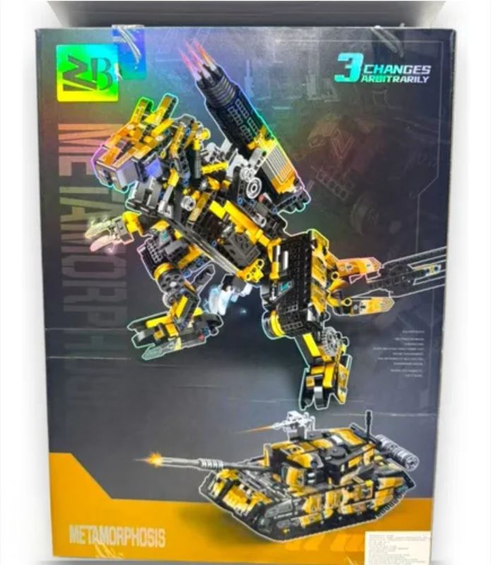 3in1 Mecha Transforming Build Block Set Robot Tank Dinosaur 818 pcs (88032A)