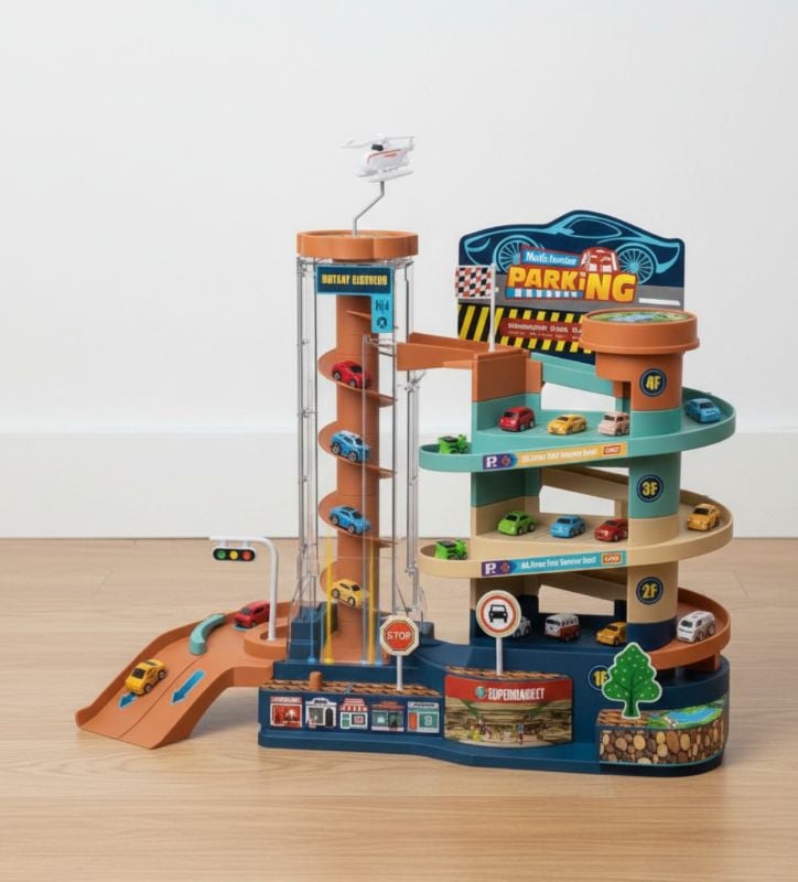 Parking Lot Assembly Play Elevator 3 Floor Car Park Kids Toy Premium quality (6727)