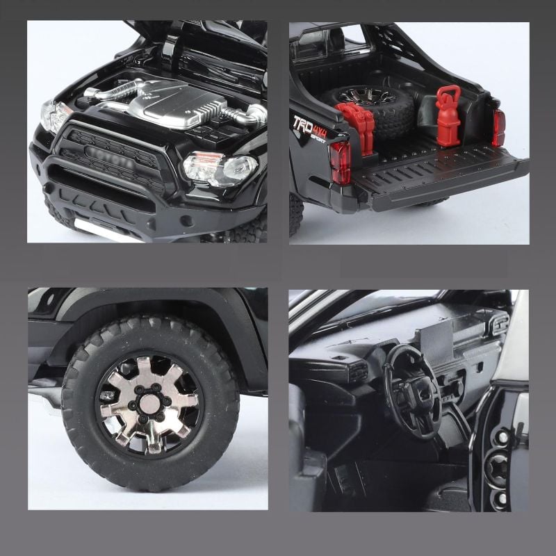1:32 Hot Selling Toyota Tacoma pickup trucks
Diecast model car sound light open doors collector best toys KT (M343)