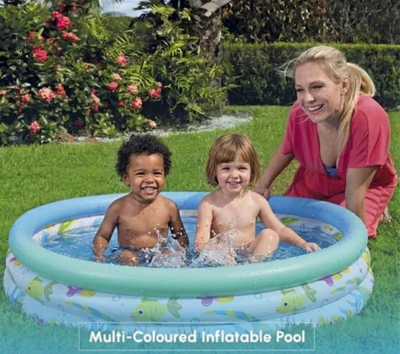 3 Ring Ocean Character Inflatable Kids Pool 101L 0 to 7 age swimming pool TM(51008)