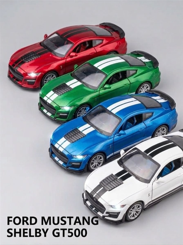 1:32 Ford Mustang Shelby GT500 Sports Car Official licence car openable all sides sound light TM