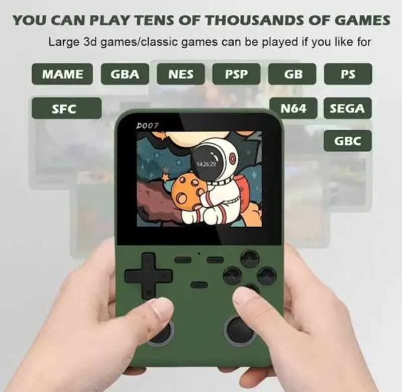 X6 3.5Inch IPS Portable Handheld Game Console 10000+ Games Game Pad - Dual 3D Joystick 11 Simulators 64GB Video Gift TM (X6)