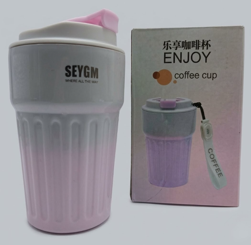 Coffee Cup Stainless Steel Gradient Colour High Quality Three layer Hot and Cold (383-9)