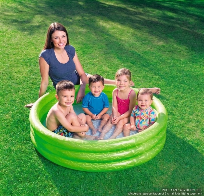 Bestway 3 Ring Inflatable cool embossing Paddling Pool For Kid's - 48 X 10 Inches 0 to 7 age swimming pool TM (51025)