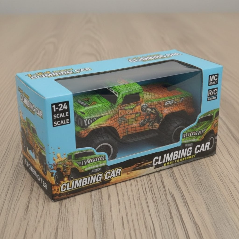 RC Climbing Pickup truck 1:24 Rechargeable with spray feature sounds light (KM555-3A)