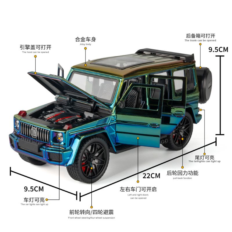 1:24 Mercedes-AMG G 63 Brabus G800 diecast model car (CZ209A)