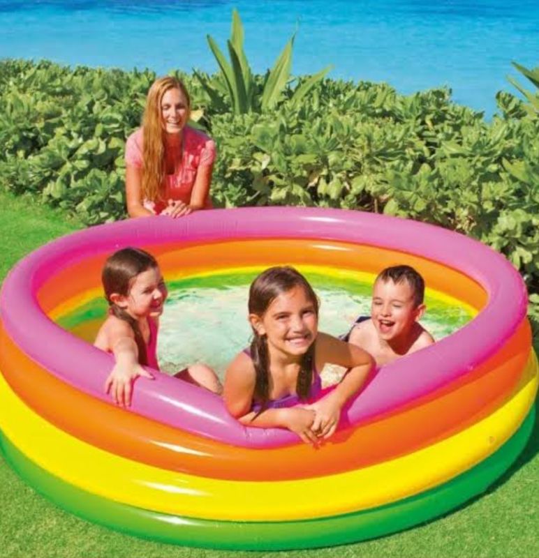 Big High Height Comfort Floor 4 Ring Swimming Pool Inflatable Pool for Kids 3 kids space Durable Pvc Quality Not Fade in Sun TM(51103)