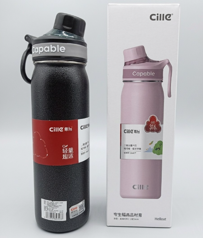 760ml Cille 316 Stainless Steel infinity vacuum flasks superior corrosion resistance with straw handle (XB-25149-760)