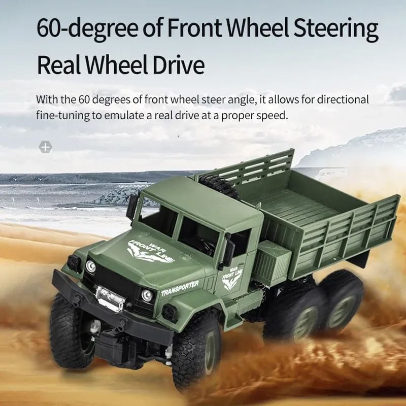 RC Truck 4WD 6 wheeler Transport Military Truck (553-07)