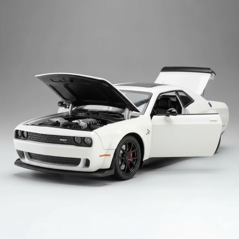 1:24 Scale Challenger Hellcat Charger 1970 Diecast Sound Light Pull Back for Kids (CZ172A)