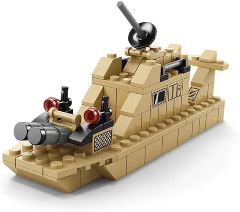6-in-1 Military Tank Building Block Set Toys | STEAM Kit for Kids | Build Military Vehicles & Transporters (1000+ Pcs) | Birthday Gift for Boys & Girls KT (K8978-3)