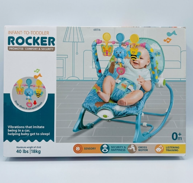 Infant-to-toddler rocker promotes comfort & security versatile 2-in-1 baby seat designed to grow with your child from birth KT(DY68146-1)